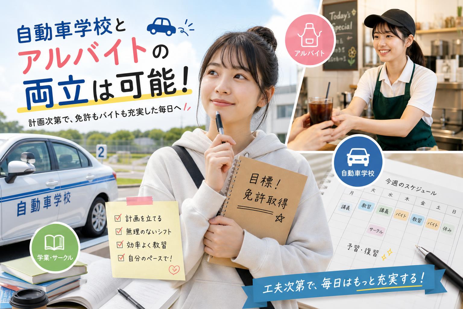 教習所に通いながらアルバイトは両立できる？
